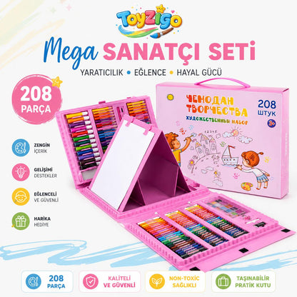 Toyzigo Mega Sanatçı Seti – 208 Parça 🎨