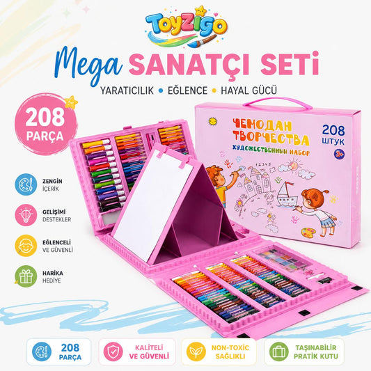 Toyzigo Mega Sanatçı Seti – 208 Parça 🎨